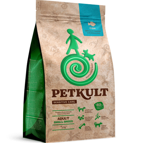 Hrana uscata pentru caini Petkult Sensitive Adult Talie Mica Peste 1kg
